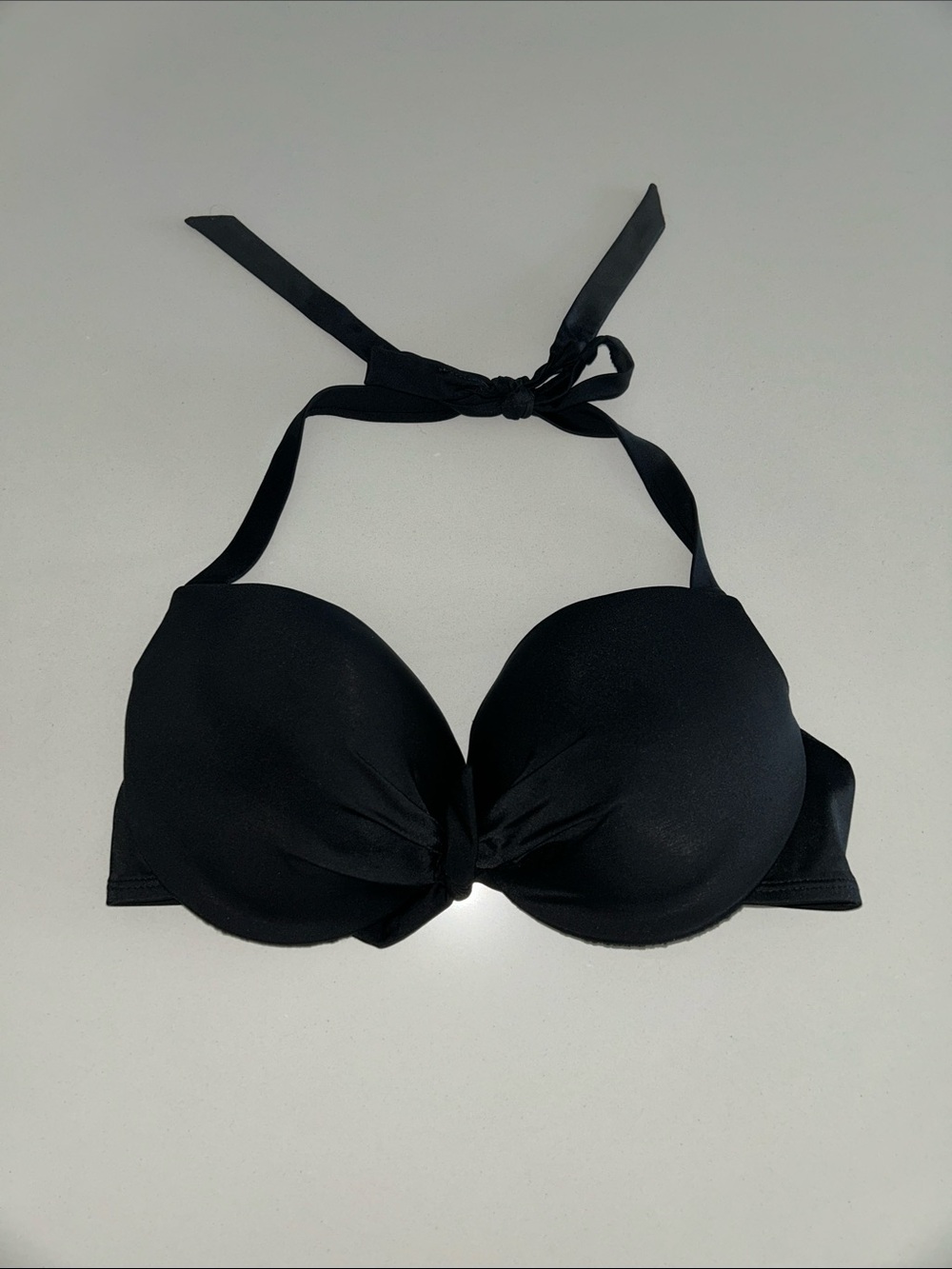 H&M Black Halter Push-Up Bikini Top